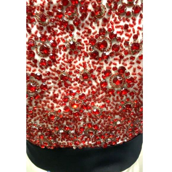 Ashley Lauren Strapless Evening Gown with Red Sequined Bodice - Size 6 - Picture 4 of 7